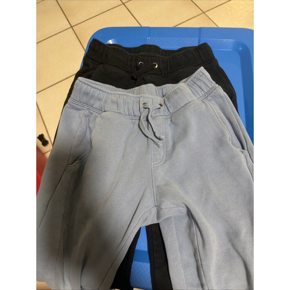 Cat And Jack Boys Sweatpants Lot Size 10/12 2 Pair Black And Blue